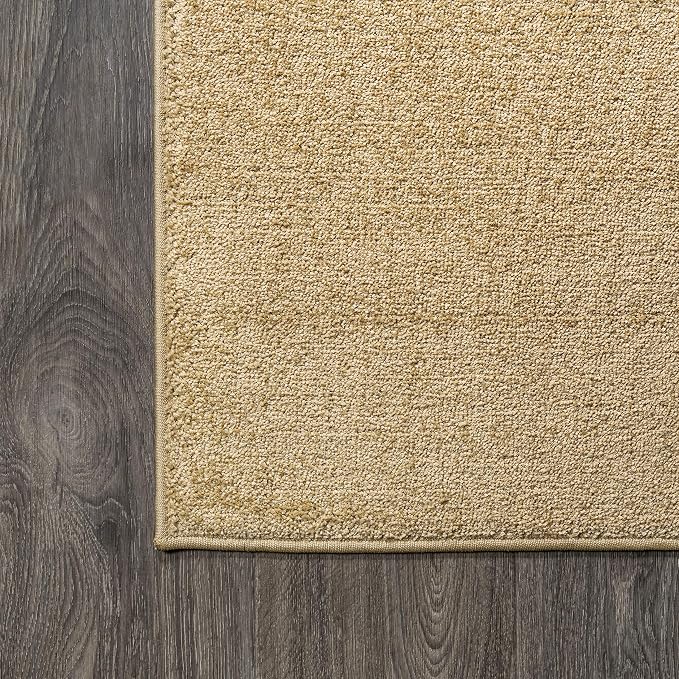 JONATHAN Y Haze Solid Low-Pile Mustard Indoor Area Rug 12x15, Coastal,Bohemian,Minimalist,Classic, Easy-Cleaning for Living Room,Bedroom,Kitchen,Pet Friendly,Non-Shedding (SEU100B-15)