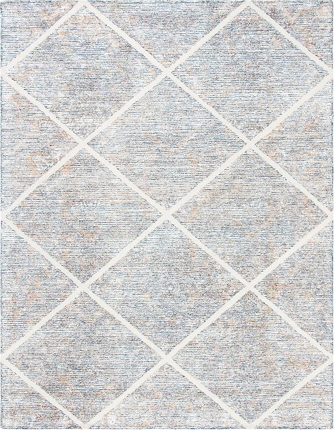 SAFAVIEH Amherst Collection Runner Rug - 2'3" x 11', Ivory & Light Grey, Trellis Design, Non-Shedding & Easy Care, Ideal for High Traffic Areas in Living Room, Bedroom (AMT414E)