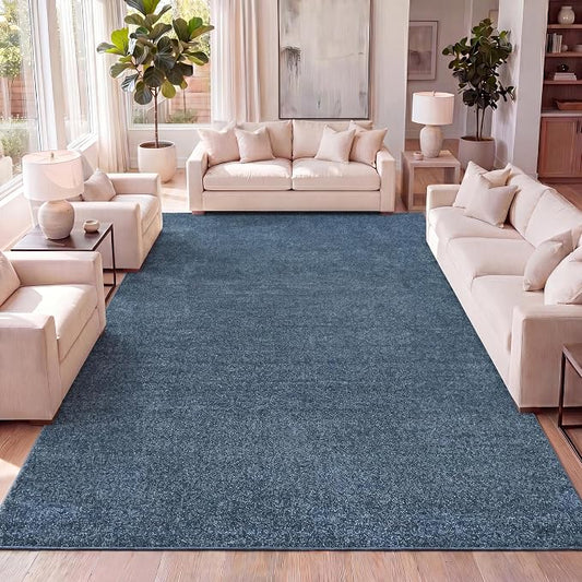 JONATHAN Y Haze Solid Low-Pile Turquoise Indoor Area Rug 6x9, Coastal,Bohemian,Minimalist,Classic, Easy-Cleaning for Living Room,Bedroom,Kitchen,Pet Friendly,Non-Shedding (SEU100H-6)