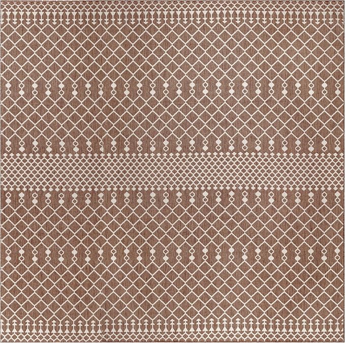 Nourison Home Positano Natural 10' x Square Area Rug - Easy Clean, Non Shedding, Bed Room, Living Room, Dining Room, Kitchen (10' x Square)