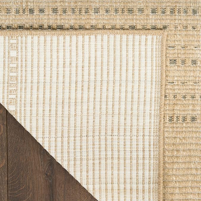 Nourison Home Tulum Taupe 3' x 5' Area Rug - Easy Clean, Non Shedding, Bed Room, Living Room, Dining Room, Kitchen (3' x 5')