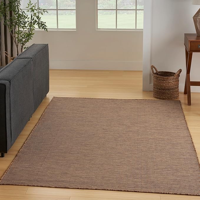 Nourison Home Positano Jute 4' x 6' Area Rug - Easy Clean, Non Shedding, Bed Room, Living Room, Dining Room, Kitchen (4' x 6')