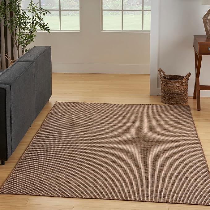 Nourison Home Positano Jute 5' x 7' Area Rug - Easy Clean, Non Shedding, Bed Room, Living Room, Dining Room, Kitchen (5' x 7')