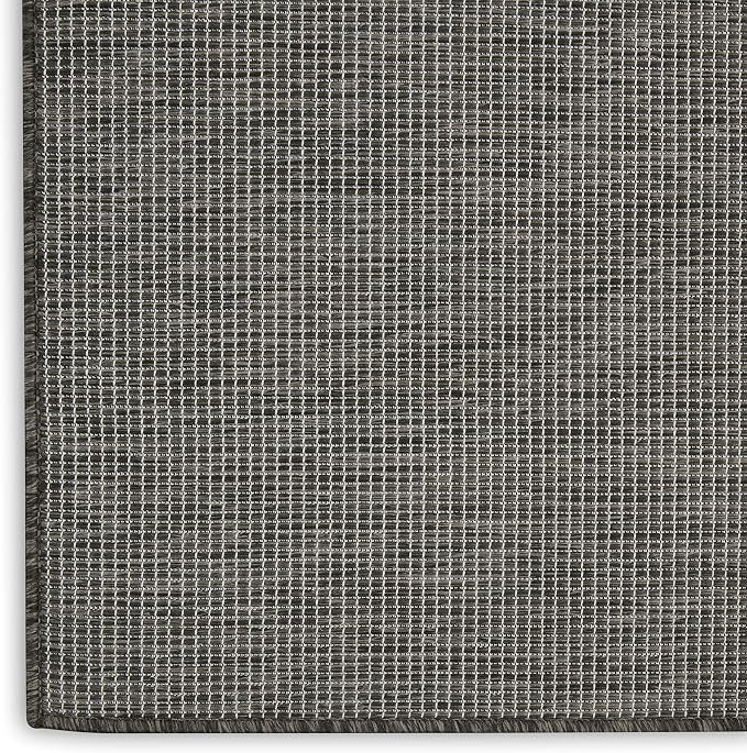 Nourison Home Positano Charcoal 2'2" x 12' Area Rug - Easy Clean, Non Shedding, Bed Room, Living Room, Dining Room, Kitchen (12' Runner)