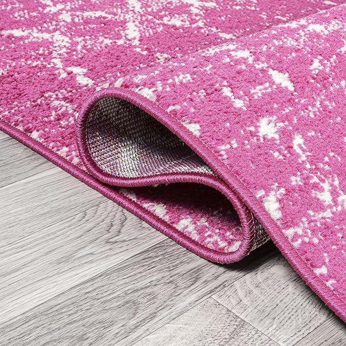 JONATHAN Y Boho Vintage Diamond Fuchsia/Ivory Indoor Area Rug 5X8 ft, Moroccan Hype for Living Room, Bedroom, Kitchen, Office, Easy-Cleaning, High Traffic, Pet-Friendly, Non-Shedding (MOH101G-5)