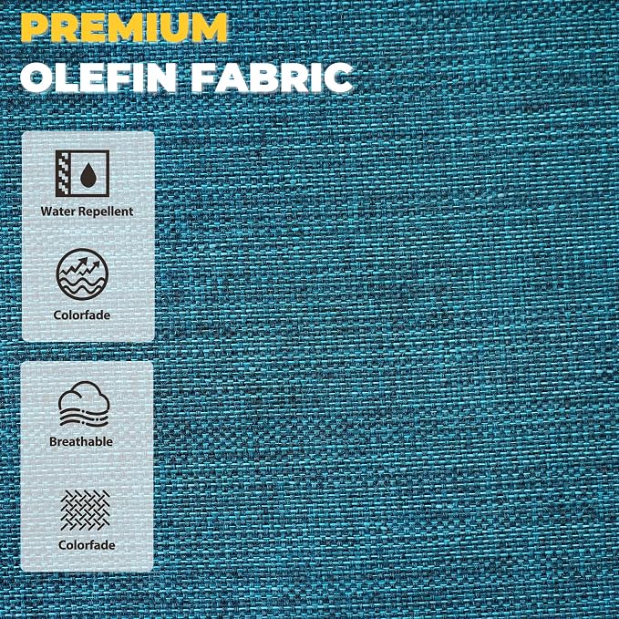 Deep Seat Patio Cushions Set 24 x 24 Inch,Olefin Fabric Outdoor Seat Cushion,Patio Furniture Cushions with Removable Cover,Rain-Proof and Fade Resistant Deep Seat Bottom & Back Cushion,1set