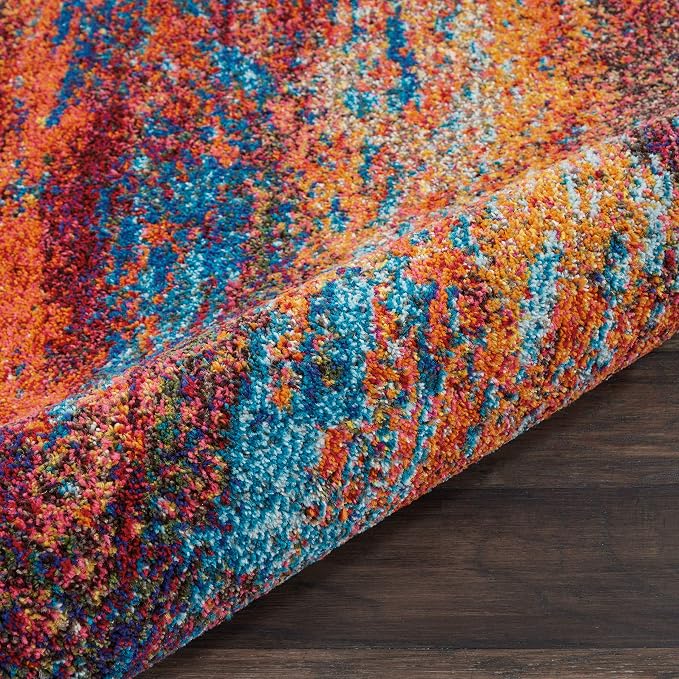 Nourison Home Celestial Atlantic 2' x 6' Area Rug - Easy Clean, Non Shedding, Bed Room, Living Room, Dining Room, Kitchen (6' Runner)