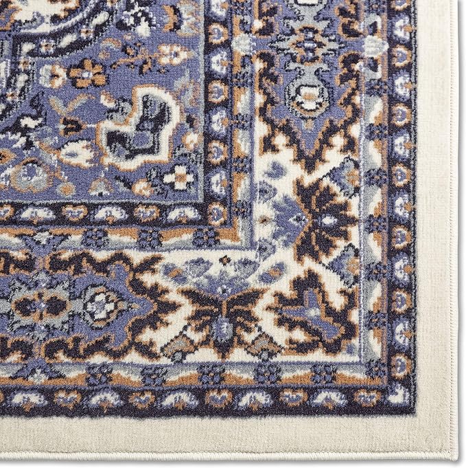 Home Dynamix Premium Sakarya Traditional Medallion Border Area Rug, Porcelain, 21"x35" Rectangle