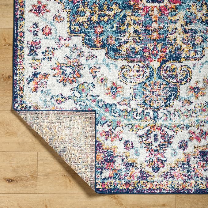 Livabliss Odelia Vintage Bohemian Runner Area Rug,2'7" x 7'3",Purple/Grey