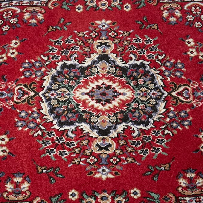 Home Dynamix Premium Sakarya Traditional Medallion Area Rug, Red/Black, 3'7"x5'2"