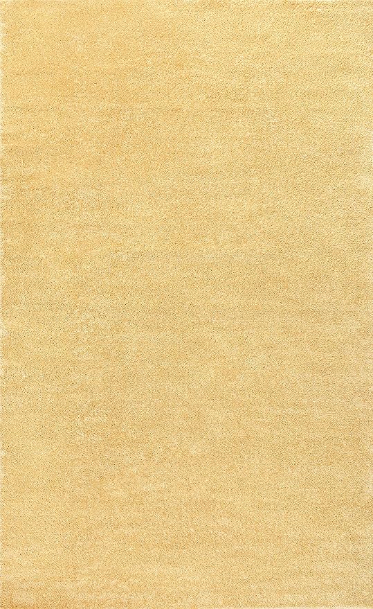 JONATHAN Y Haze Solid Low-Pile Mustard Indoor Area Rug 3x5, Coastal,Bohemian,Minimalist,Classic, Easy-Cleaning for Living Room,Bedroom,Kitchen,Pet Friendly,Non-Shedding (SEU100B-3)