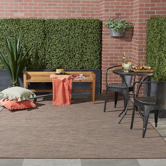 Nourison Home Positano Natural 8' x 10' Area Rug - Easy Clean, Non Shedding, Bed Room, Living Room, Dining Room, Kitchen (8' x 10')