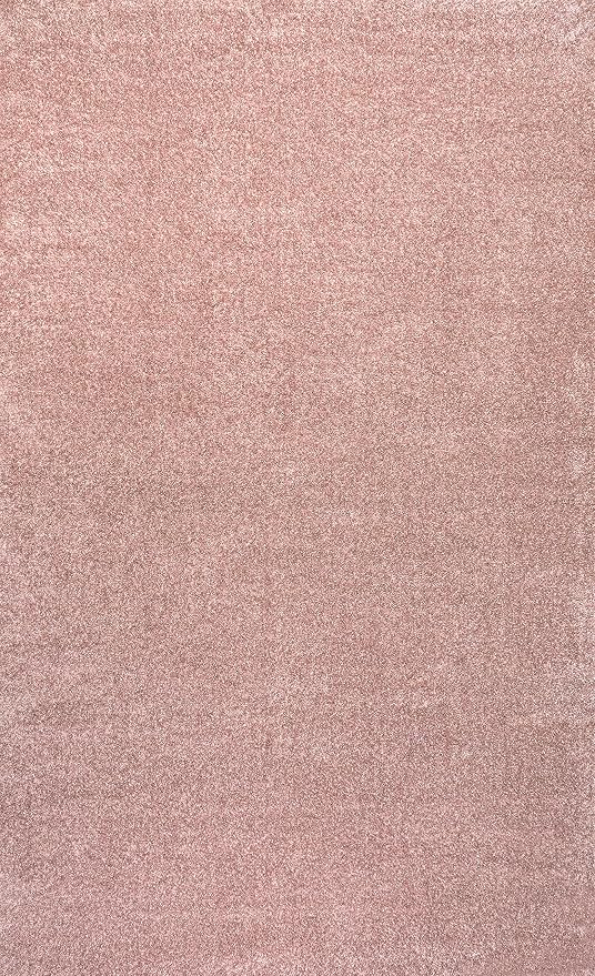 JONATHAN Y Haze Solid Low-Pile Pink Indoor Area Rug 4x6, Coastal,Bohemian,Minimalist,Classic, Easy-Cleaning for Living Room,Bedroom,Kitchen,Pet Friendly,Non-Shedding (SEU100P-4)