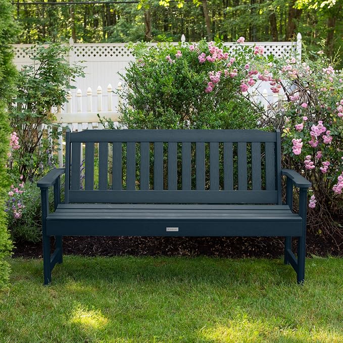 highwood Lehigh Garden Bench, 5 Feet, Federal Blue