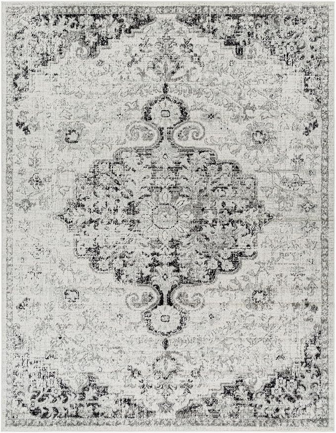 Livabliss Odelia Vintage Bohemian Area Rug,7'10" x 10'3",Black