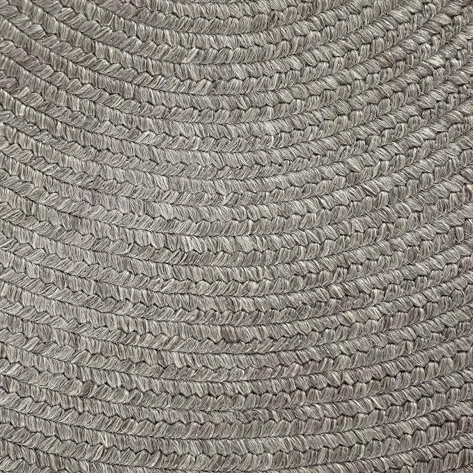Superior Indoor/Outdoor Area Rug, Reversible Braided Floor Decor for Living Room, Kitchen, Patio, Front Porch, Modern Boho Farmhouse Rugs, Hardwood, Bedroom Accessories, 4' Round, Canvas
