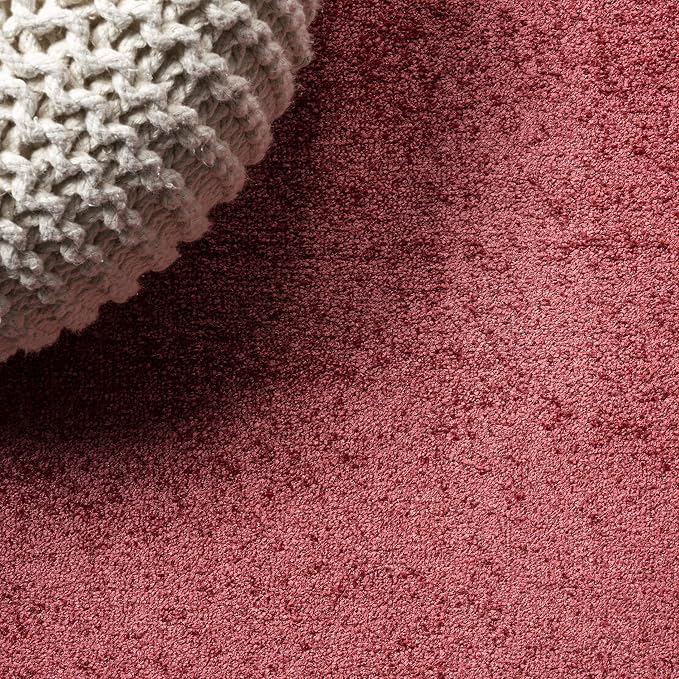 JONATHAN Y Haze Solid Low-Pile Red Runner Rug 2x10, Coastal,Bohemian,Minimalist,Classic, Easy-Cleaning for Living Room,Bedroom,Kitchen,Pet Friendly,Non-Shedding (SEU100E-210)