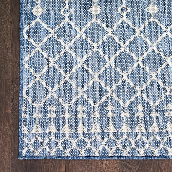 Nourison Home Positano Navy Blue 4' x 6' Area Rug - Easy Clean, Non Shedding, Bed Room, Living Room, Dining Room, Kitchen (4' x 6')