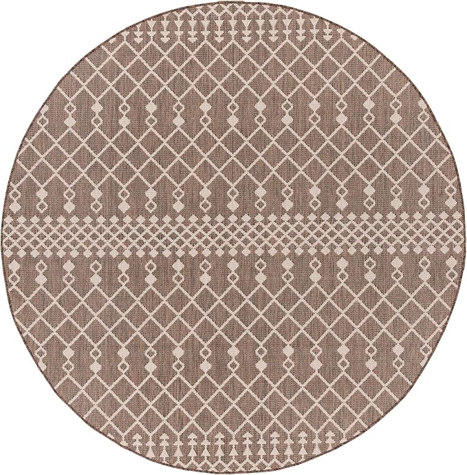 Nourison Home Positano Natural 10' x Round Area Rug - Easy Clean, Non Shedding, Bed Room, Living Room, Dining Room, Kitchen (10' x Round)
