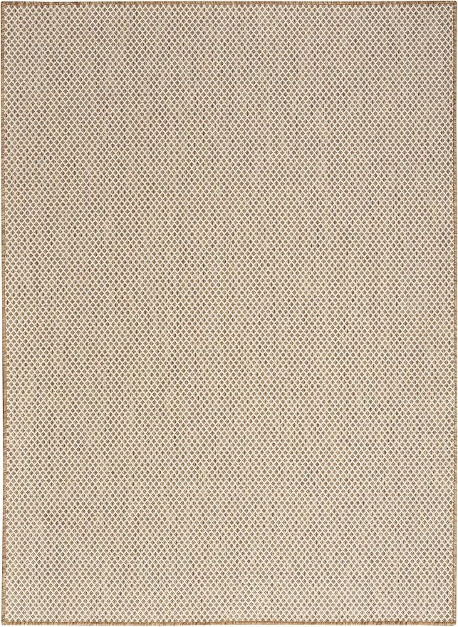 Nourison Home Courtyard Jute Ivory 5' x 7' Area Rug - Easy Clean, Non Shedding, Bed Room, Living Room, Dining Room, Kitchen (5' x 7')