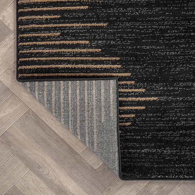 Rugshop Bohemian Stripe Stain Resistant Area Rug Camel 3'3" x 5' | High Traffic, Rectangular, Size 3'3" x 5', Living Room, Bedroom, Dining Room, Home Office, Kitchen, Entryway, Hallway