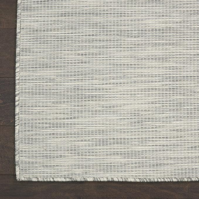 Nourison Home Positano Light Grey 6' x Round Area Rug - Easy Clean, Non Shedding, Bed Room, Living Room, Dining Room, Kitchen (6' x Round)
