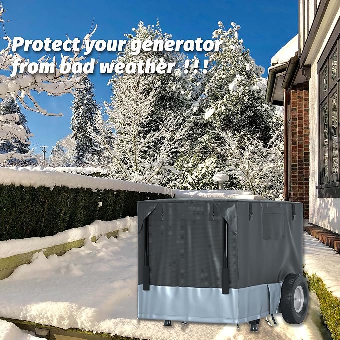 Generator Running Cover, Compatible with Generac XT8500EFI, GP3600, and Similar Size Generators - Can Be Used While Running