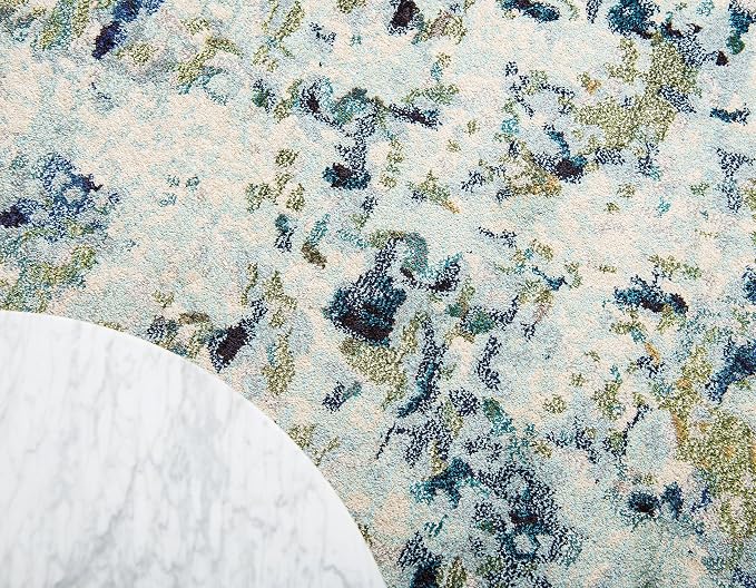 Unique Loom Chromatic Collection Area Rug - Champagne (4' 1" x 6' 1" Rectangle, Light Blue/ Blue)