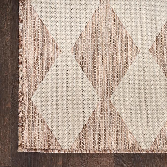 Nourison Home Positano Beige 5' x 7' Area Rug - Easy Clean, Non Shedding, Bed Room, Living Room, Dining Room, Kitchen (5' x 7')