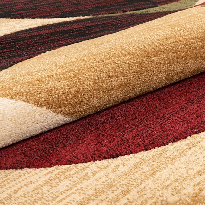 Well Woven Dulcet Bingo Red Modern Geometric Area Rug – 2x4 (2’7” x 3’11”) | Soft Durable Polypropylene Rug for Living Room, Bedroom, or Entryway | Stain & Fade Resistant, Easy to Clean, Medium Pile