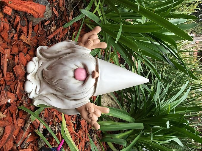 GlitZGlam Rocker Gnome 'George' This Gnome Will Rock Your Fairy Garden and Garden Gnomes 10 Inches Tall