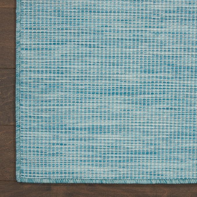 Nourison Home Positano Aqua 9' x 12' Area Rug - Easy Clean, Non Shedding, Bed Room, Living Room, Dining Room, Kitchen (9' x 12')