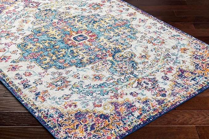 Livabliss Odelia Vintage Bohemian Runner Area Rug,2'7" x 7'3",Purple/Grey