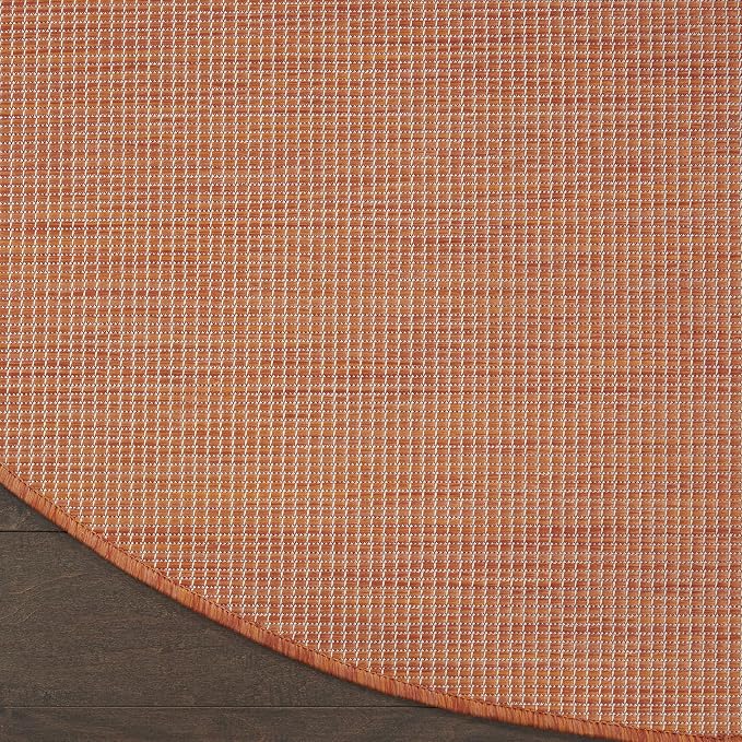 Nourison Home Positano Terracotta 8' x Round Area Rug - Easy Clean, Non Shedding, Bed Room, Living Room, Dining Room, Kitchen (8' x Round)