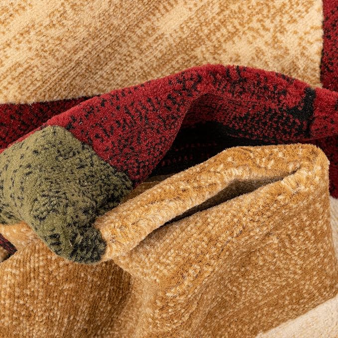 Well Woven Dulcet Bingo Red Modern Geometric Area Rug – 2x4 (2’7” x 3’11”) | Soft Durable Polypropylene Rug for Living Room, Bedroom, or Entryway | Stain & Fade Resistant, Easy to Clean, Medium Pile