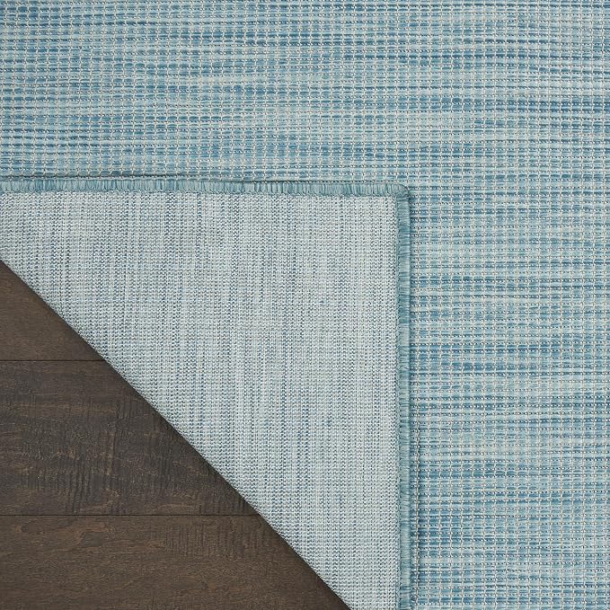 Nourison Home Positano Aqua 8' x Round Area Rug - Easy Clean, Non Shedding, Bed Room, Living Room, Dining Room, Kitchen (8' x Round)