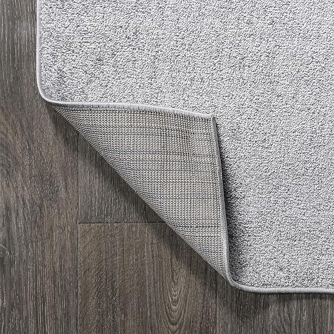 JONATHAN Y Haze Solid Low-Pile Light Gray Runner Rug 2x12, Coastal,Bohemian,Minimalist,Classic, Easy-Cleaning for Living Room,Bedroom,Kitchen,Pet Friendly,Non-Shedding (SEU100K-212)