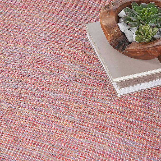 Nourison Home Positano Rainbow 10' x 14' Area Rug - Easy Clean, Non Shedding, Bed Room, Living Room, Dining Room, Kitchen (10' x 14')
