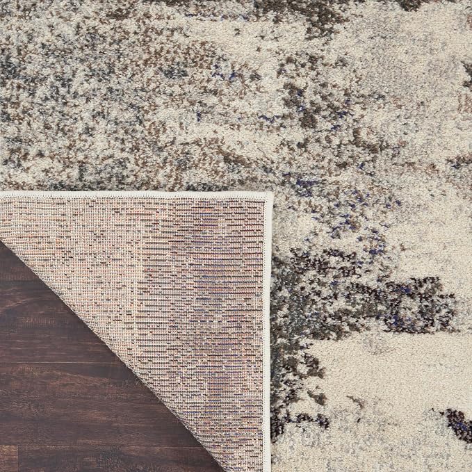 Nourison Home Celestial Ivory Grey 10' x 14' Area Rug - Easy Clean, Non Shedding, Bed Room, Living Room, Dining Room, Kitchen (10' x 14')