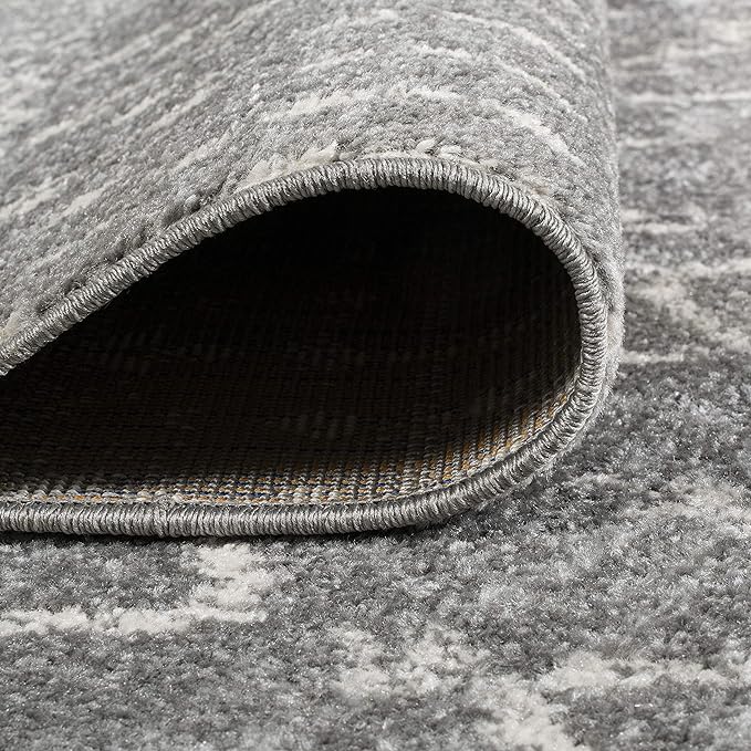JONATHAN Y Boho Vintage Diamond Gray/Ivory Square Area Rug 8X8 ft, Moroccan Hype for Living Room, Bedroom, Kitchen, Office, Easy-Cleaning, High Traffic, Pet-Friendly, Non-Shedding (MOH101C-8SQ)