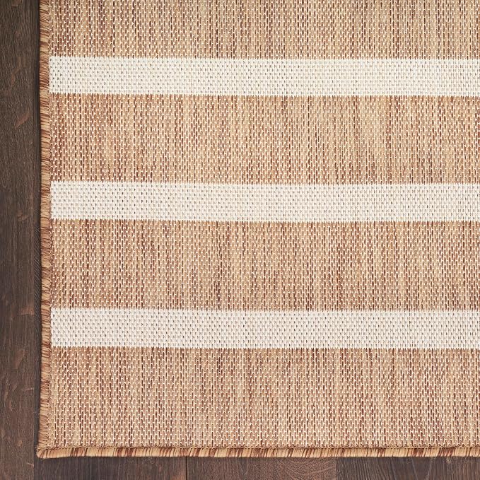 Nourison Home Positano Jute Ivory 6' x 9' Area Rug - Easy Clean, Non Shedding, Bed Room, Living Room, Dining Room, Kitchen (6' x 9')