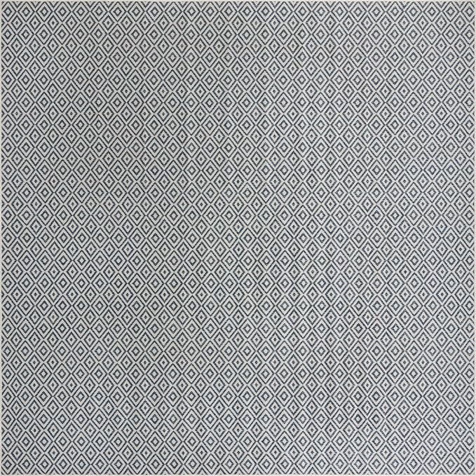 Unique Loom Jill Zarin Outdoor Collection Area Rug - Costa Rica (13' Square, Blue/ Ivory)