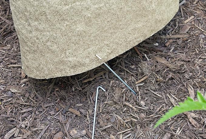 Emsco Group 2181 Large – Lightweight Landscape Rock-Resin, Sandstone | Large Size, Sandstone,Decorative Landscape Rock Cover, Covers Well Pumps, Sprinkler Valves & Yard Utilities
