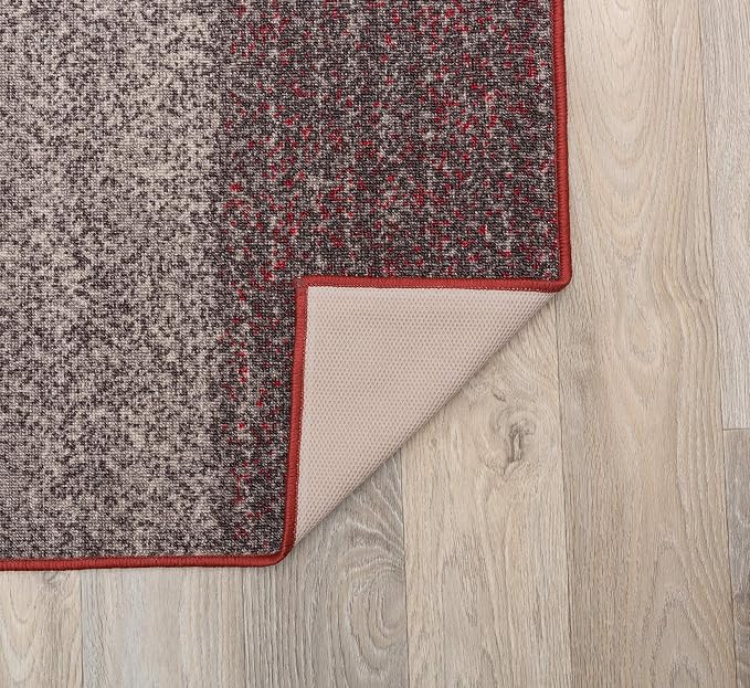 Rugshop Geometric Boxes Non-Slip Modern Large Area Rug Red 7'10" x 10' | Non-Shedding, Rectangular, Size 7'10" x 10', Living Room, Bedroom, Dining Room, Home Office, Kitchen, Entryway, Hallway