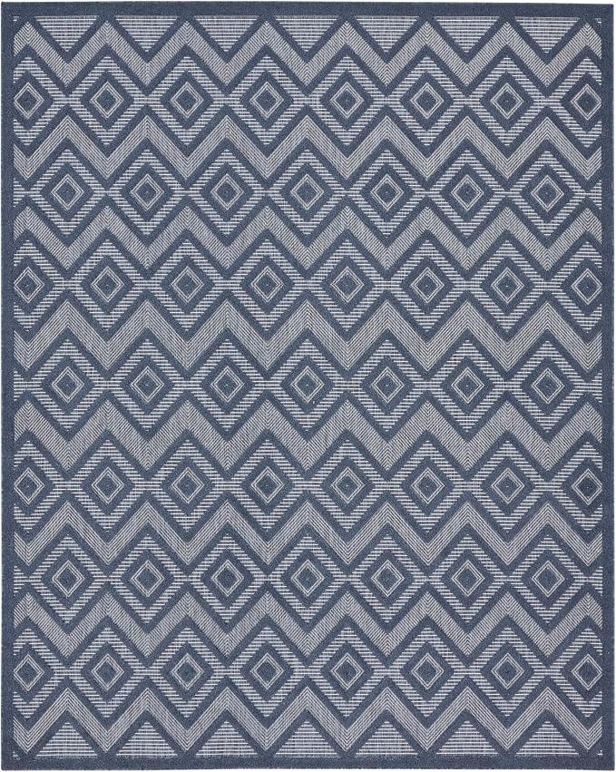 Nourison Home Versatile Navy Blue 7' x 10' Area Rug - Easy Clean, Non Shedding, Bed Room, Living Room, Dining Room, Kitchen (7' x 10')