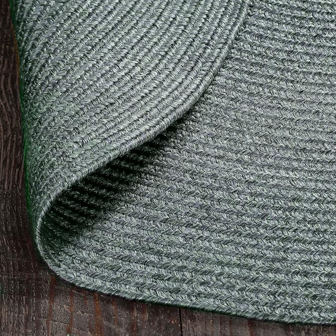 Superior Indoor/Outdoor Area Rug, Reversible Braided Floor Decor for Living Room, Kitchen, Patio, Front Porch, Modern Boho Farmhouse Rugs, Hardwood, Bedroom Accessories, 8' x 10', Lagoon Breeze