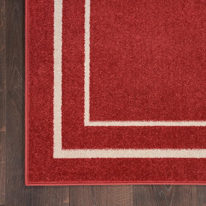 Nourison Home Nourison Essentials Brick Ivory 4' x 6' Area Rug - Easy Clean, Non Shedding, Bed Room, Living Room, Dining Room, Kitchen (4' x 6')