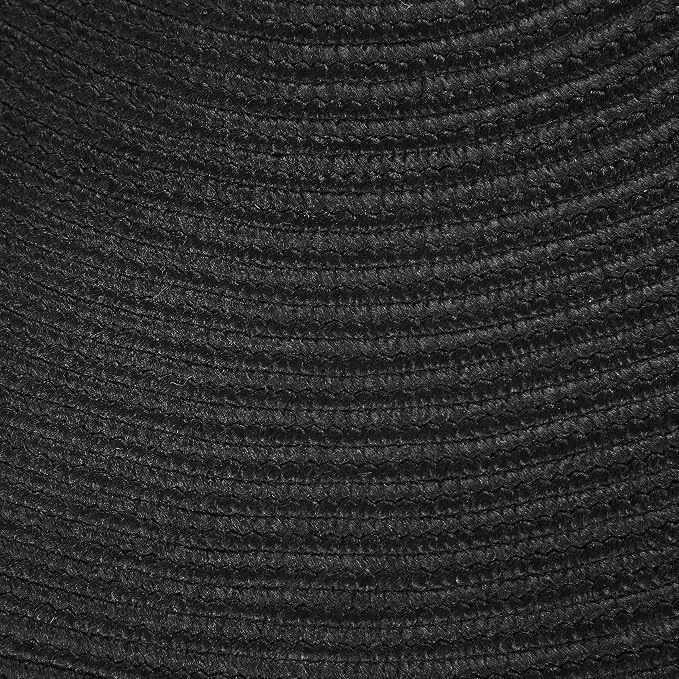 Superior Indoor/Outdoor Area Rug, Reversible Braided Floor Decor for Living Room, Kitchen, Patio, Front Porch, Modern Boho Farmhouse Rugs, Hardwood, Bedroom Accessories, 5' x 8', Black