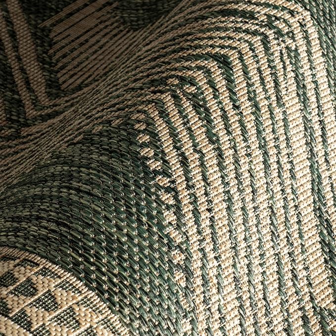 nuLOOM Ranya Green Geometric Indoor/Outdoor Area Rug, 10' x 14'