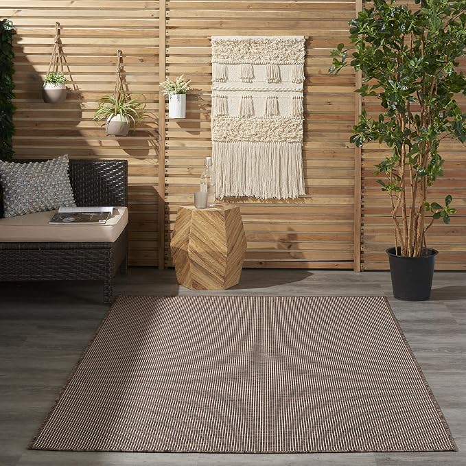 Nourison Home Positano Natural 4' x 6' Area Rug - Easy Clean, Non Shedding, Bed Room, Living Room, Dining Room, Kitchen (4' x 6')